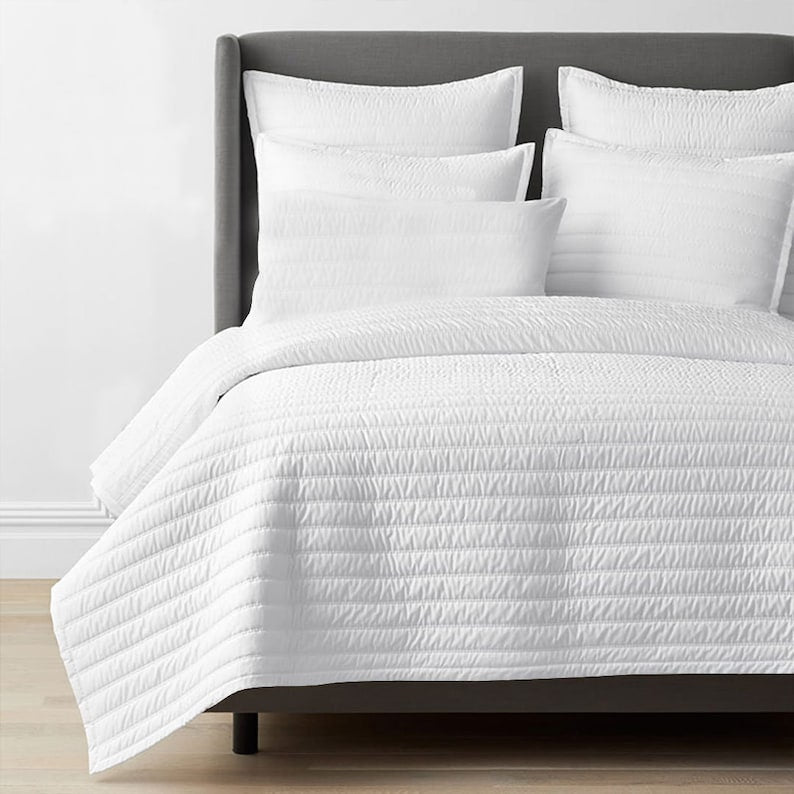 Channel stitch - Pure Cotton Sateen Quilt Sets-5