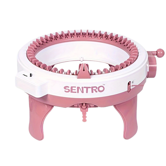 48-Needle Pink Knitting Machine Kit for DIY Crafts-0